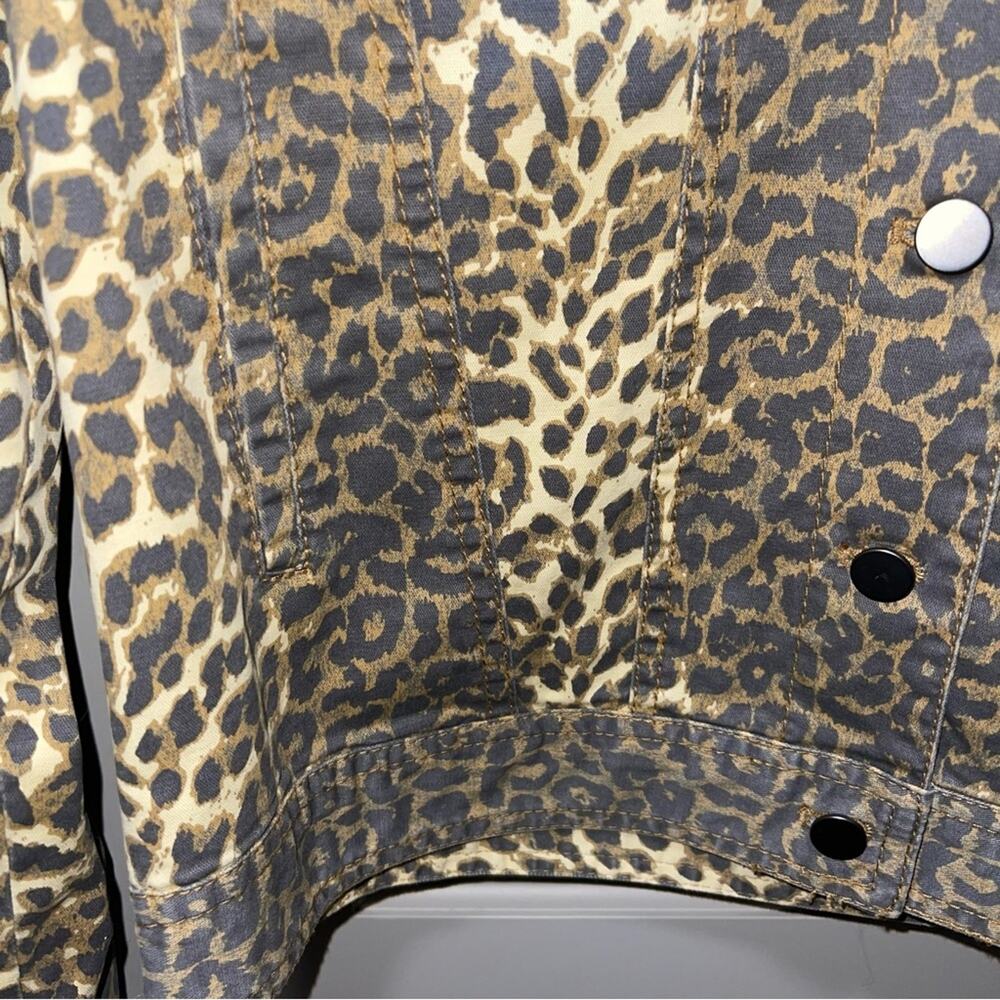 ATM Anthony Thomas Melillo Leopard Print Denim Jacket Small - Picture 11 of 13
